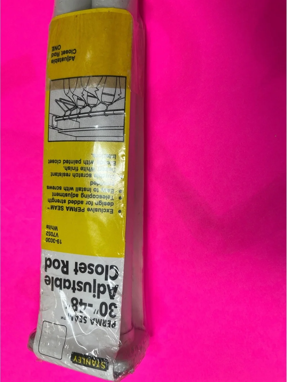 Lot of 4 Stanley Adjustable Closet Rod 30